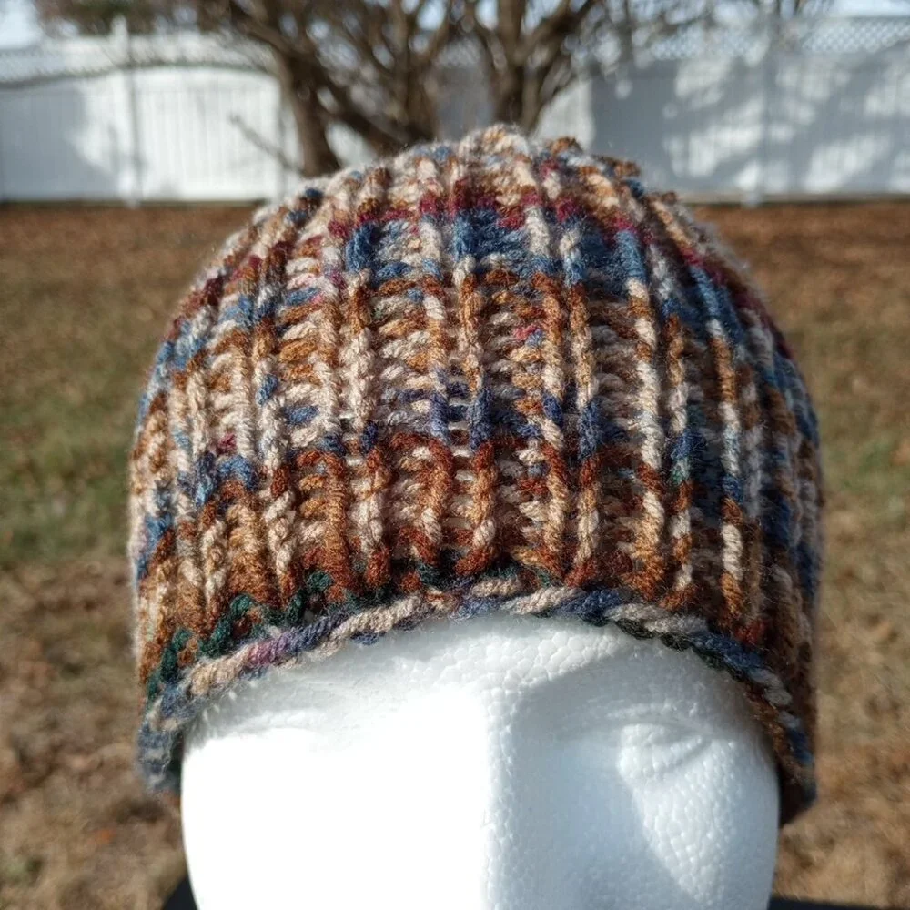 Men's Handmade Headband Circlet Bandeau Sierra Stripes Rib Knit USA Women's M/L - Picture 3 of 9